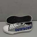 FOCO Dallas Cowboys NFL Womens Glitter Low Top Canvas Shoes - 9