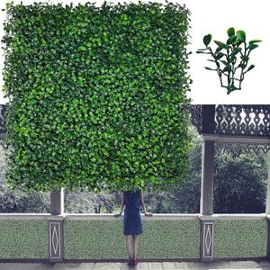 ODTORY Artificial Grass Wall Panels,20X20 in 6P UV-Anti Greenery Boxwood Panels for Indoor Outdoor Green Wall Decor & Ivy Fence Covering Privacy