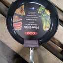 OXO Enhanced 12 Nonstick Frying Pan Skillet, Ceramic PFAS-Free Cookware, Durable Hard Anodized, Scratch Resistant, Stainless Steel Handle, Eggs & Omelets, Dishwasher & Oven Safe, Storm Blue