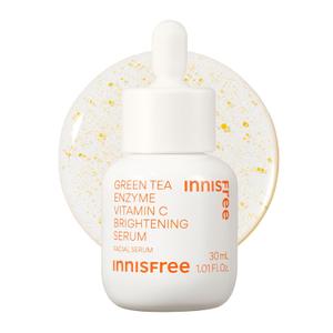 Innisfree Green Tea Enzyme Vitamin C Serum for Brightening Dark Spot Correction, Korean Face Serum for Radiant Glow