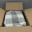 Levtex Home - Camden Bedspread Set - King (120 x 118 in.) + Two King Pillow Shams (36 x20 in.) - Buffalo Check in Grey and Cream - Reversible Pattern - Cotton