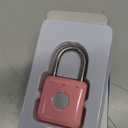 Fingerprint Padlock eLinkSmart Gym Locker Lock for Girls Women with Phone App iOS Watch Metal Keyless Combination Locks for School Sports Locker Toolbox Hasp Storage Pink