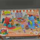 Crelloci 3 in 1 Color Dough Kitchen Creations Set, Ice Cream Spaghetti Burger Maker Machine, Art Crafts Food Modeling Toys, Accessories Tools Kit for Boys Girls Kids Toddlers Ages 3+ (12 Colors Dough)