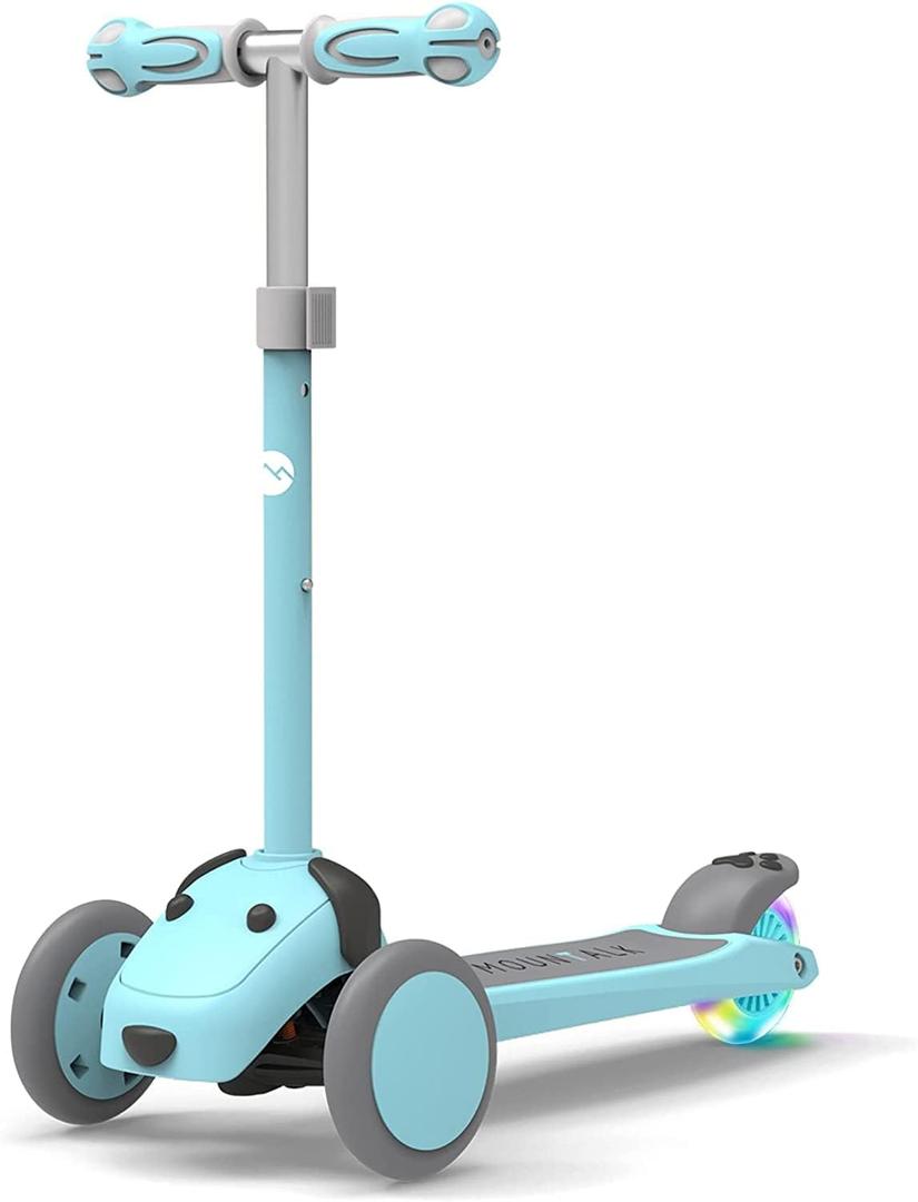 MOUNTALK Kids Scooter for Ages 1-12 Years, 3 Wheels Toddler Scooter for Children Age 1-3/3-5/5-8/8-12 Boys and Girls with Adjustable Heights and LED Wheels (Blue)