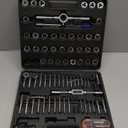 84pc Tap and Die Set in SAE & Metric Sizes, Standard Tap Set and Die Tool Set for Threading and Rethreading Internal and External Threads, M3-M12 Thread Repair Kit