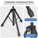 Foldable IV Pole Stand, Portable Telescoping Floor Stand with 4 Hooks, Height Adjustable, Travel Infusion Pole for Home Care, Hospitals, Nursing Homes and When Traveling