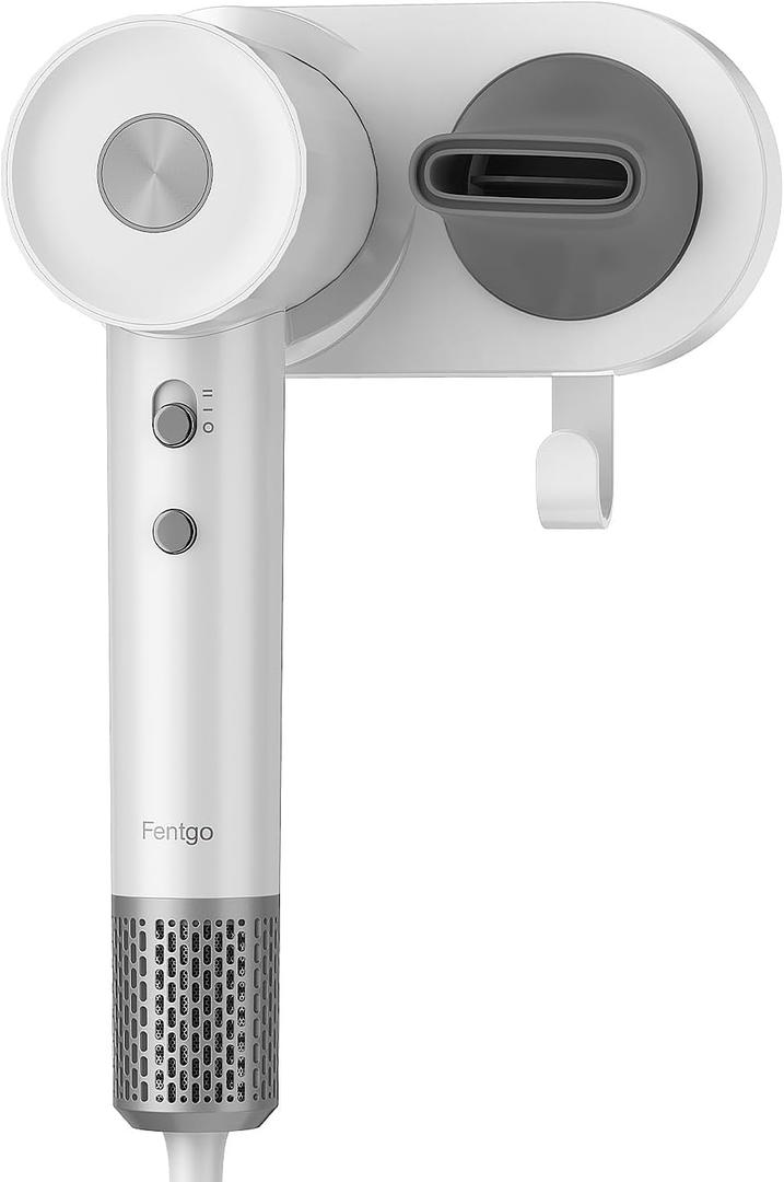 Hair Dryer Holder Wall Mount High Speed Hair Dryer with Hair Dryer Power Cord Organizer Hooks, Suitable 2206 Hair Dryer, Compatible for ARAS/Careboda Hair Dryer