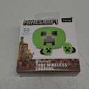 eKids Minecraft Bluetooth Earbuds with Microphone, Wireless Earbuds with Charging Case for Ear Buds, Designed for School, Home, or Travel (Green)