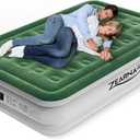 Air Mattress Queen with Built in Pump - 16" Comfort Blow Up Bed, 2 Mins Quick Self Inflatable with Double Air Chamber, with Storage Bag, for Camping,Home,Travel, 650lbs Max