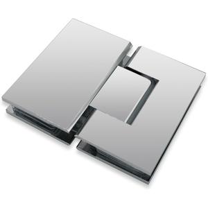 CKB Shower Glass Door Hinge, 180 Degree with Solid Brass, for 3/8"(10mm) to 1/2"(12mm) Thick Tempered Glass, Frameless Shower Door Replacement Hardware Kit, Chrome