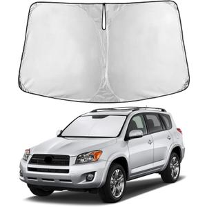 EcoNour Windshield Sunshade Compatible for Toyota RAV4 2006-2010 2011 2012, Sun Visor for Front Windshield & Window Sun Shade Cover, UV Heat Blocker & Protector, Car Accessories