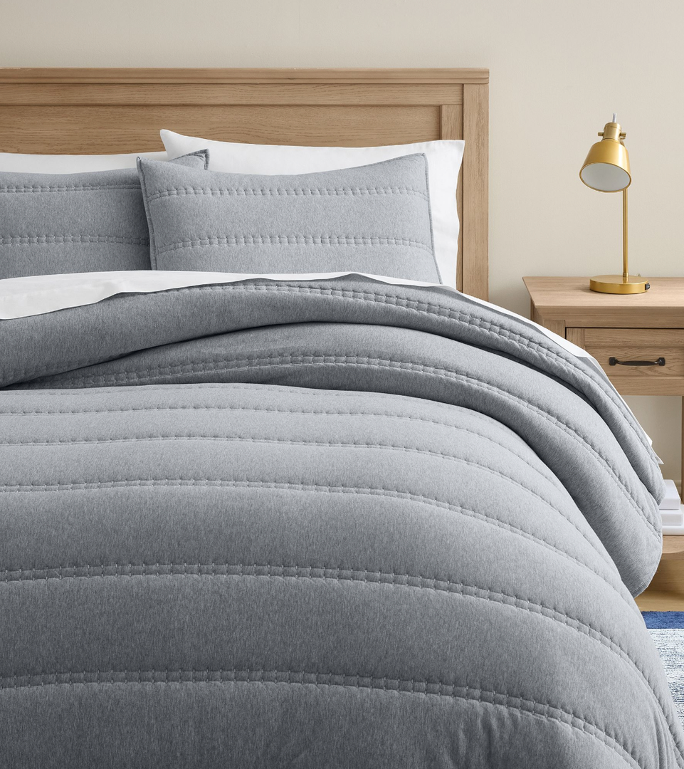 Pottery Barn Stitch Cloud Jersey Comforter, Full Size