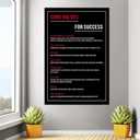 Inspirational Wall Art Core Values for Success Canvas Poster Motivational Positive Entrepreneur Quote Picture Print for Modern Living Room Office Wall Decoration Framed Artwork [24''Wx 36''H]