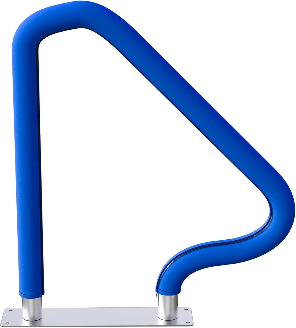 Swimming Pool Handrail Cover, 10 Feet Zipper Slip Resistant Rail Grip for Swimming Pool Hand Railing Cover (Royal Blue)