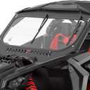 KEMIMOTO X3 Glass Windshield with Sliding Vents Compatible with Can-Am Maverick X3, 8MM Thick DOT Approved Laminated Safety Glass, Scratch Resistant Than Polycarbonate, Includes Dual Manual Wipers