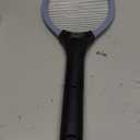Electric Fly Swatter Racket, Electric Mosquito Swatter, Bug Zapper Racket, Electric Fly Bat with Patented Wall Case, Gray, Black (2 Pack)