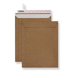 Bonfasvo Rigid Mailers 30 Pack 7.5 x 9.5 inches Brown Self Seal Stay Flat Bulk Cardboard Kraft No Bend Mailers Peel and Seal for Document Photos Pictures Papers Files CD