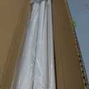 White Extra Long Tension Curtain Rod 41-146 Inch Outdoor Tension Shower Curtain Rod No Drilling for Window Patio No Slip Spliced Telescopic Design Easy to Install Never Rust Diameter 1.26 Inch