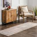 nuLOOM SpinClean Carley Beige/Ivory, 2'6" x 12', Geometric, Soft and Cozy, High Traffic, Stain Resistant, Easy Clean, Durable, Machine Washable Area Rug for Bedroom, Living Room, Dining, Entryway
