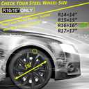 16 inch Hubcaps ABS Replacement for Steel Wheel（Non-Alloy） Snap-on Set of 4, 16-inch standard