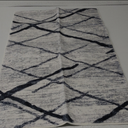 Yancorp Small Area Rug, Size 2'x3' Ft, Grey Stripes Washable Rug for Entrance Faux Wool Non-Slip Indoor Door Mat Throw Rug for Bedroom Kitchen Entryway Bathroom