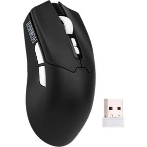 EPOMAKER Click Lite Wireless Gaming Mouse, 800 to 12,000 DPI Adjustable, PAW3311 Sensor, 500mAh, 59g, 2.4G/BT/USBC Rechargeable Wireless Mouse with 5 Programmable Buttons for PC/Mac/Linux (Black)