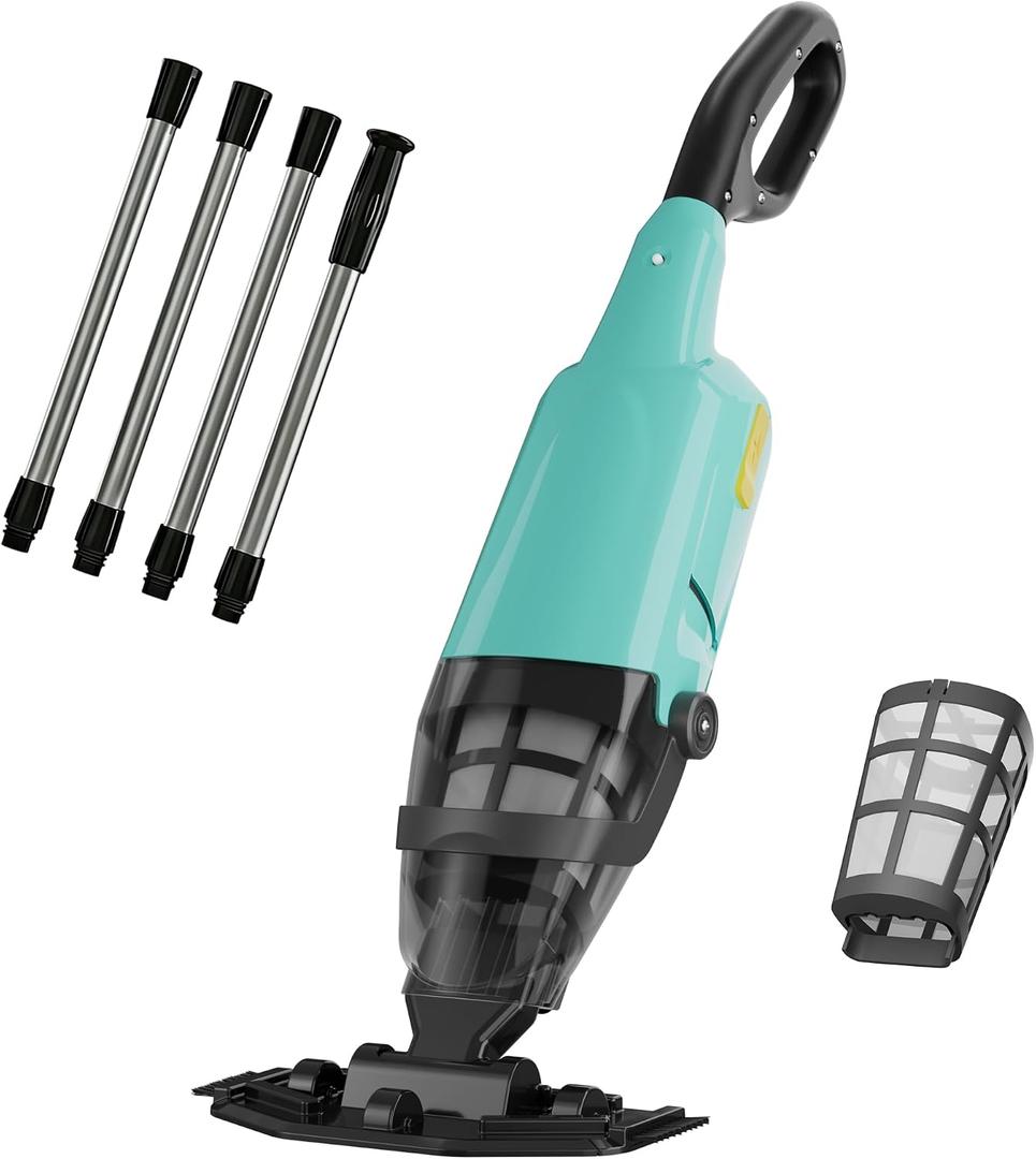Cordless Pool Vacuum for Abound Pools & Hot Tubs, Removes Leaves Sand Debris, 18GPM Powerful Suction