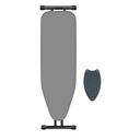 Ironing Board, Compact and Space Saver,Size 13 x 43, Metal Construction Ironing Boards with Extra Thick Heavy Duty Padded, Stable Structure,Skid Feet, Premium Iron Board (Grey)
