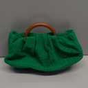 Women's Adele Embossed Pouchette Clutch Ring Handle