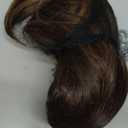ZQIAN BEAUTY 10 Inch Ponytail Extension - Straight Pony Tails Hair Extensions, Claw Clip Ponytail Extension, Synthetic Hair Extensions Ponytail, Clip in Ponytail (Color: Brown with Blonde Highlights)