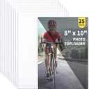 25-Pack 8 x 10 Inch Premium Toploaders - Crystal Clear Plastic Holders, Sheet Protectors for Autograph Pictures, Art
