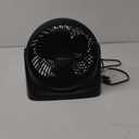 Amazon Basics Air Circulator Fan, Desk Fan for Bedroom, Home and Office, With 90-Degree Tilt Head, 3 Speed Settings, Lightweight (3 LBS), 35 Watts, Black, 11.1"W x 6.3"D x 10.9"H