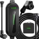 Level 1&2 Portable EV Car Charger, 16 Amp 110V-240V, with 21FT Cable NEMA 6-20P Plug NEMA 5-15 Adapter, J1772 Electric Vehicle Charging for All PHEV/EV