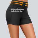 Daci Women High Waisted Swim Shorts - 3"/5"/7" Bathing Suit Short with Pockets Liner Tummy Control Swimsuit Bottom Boy Short (Black, XL)