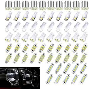 70PCS Dome Light LED Car Interior Bulb Kit Set, 31mm 36mm 41mm T10 Bulbs Interior Replacement Lights, Suitable for Interior Map Dome Trunk Door Courtesy License Plate Light (White)