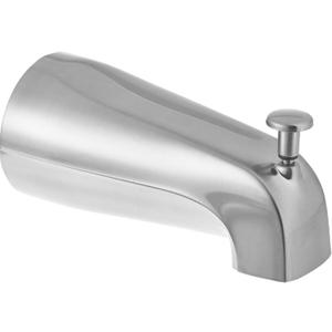 EZ-FLO 5-3/8 Inch Slide-On Zinc Bath Tub Diverter Spout with Hex Wrench and Set Screw, 1/2-inch Copper Pipe, Chrome, 15089