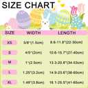 Easter Dog Collar with Bow Tie, Cotton Bunny Bowtie for Large Girl Boy Dog, Cute Rabbit Pet Collar with Metal Buckle, Gift, S