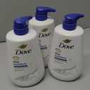 Dove Body Wash with Pump 3 Count Deep Moisture for 24hr Lotion-Soft Skin Moisture Moisturizing Skin Cleanser with No Sulfates No Parabens