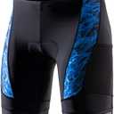 MY KILOMETRE Mens Triathlon Shorts with Adjustable Drawstring Easy Reach Leg Pockets Chamois for Long-Distance Tri Race, Small