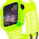 Blingbrione Clear Band Compatible Apple Watch Women 38mm 40mm 41mm 42mm 44mm 45mm 46mm Men,Transparent Jelly Soprt Strap with Cover Case Protector for iWatch Series 11 10 9 8 7 6 5 4 3 2 1 SE Blue Pink White Green