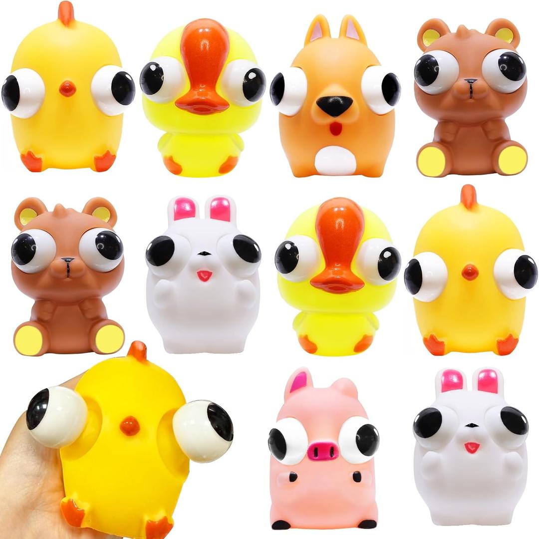 3.8" Large Squeeze Toys Eye Popping Squeeze Toy Fidget Toys Party Favors Classroom Exchange for Kids Classroom Exchange, Party Favors, Birthday 6 Pack
