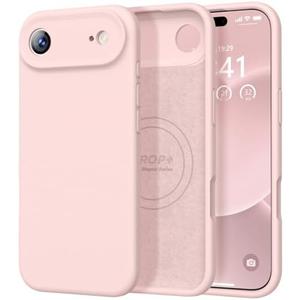 Vooii Magnetic for iPhone Air Case, Compatible with Magsafe (Premium Liquid Silicone) (Integrated Camera Control Button) Anti-Scratch Microfiber Lining for iPhone 17 Air 6.5 inch, Pink Sand