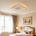 Shine LUEST Square Diamond LED Ceiling Light with 3 Adjustable Spotlights, Dimmable Flush Mount Lighting Fixture, Black & White for Bedroom Living Room Kitchen Hallway