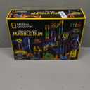 NATIONAL GEOGRAPHIC Glowing Marble Run Construction Set with 15 Glow in The Dark Glass Marbles & Storage Bag, STEM Gifts for Boys and Girls, Building Project Toy