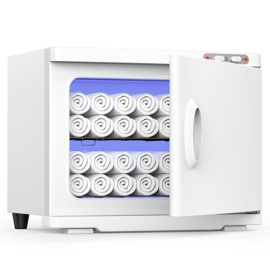 23L Hot Towel Warmer Spa, Large 2-in-1 Spa Towel Warmers for Facials Esthetician, Towel Warmer Cabinet Towel Heater for Barber, Salon(White)