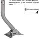 Heavy Duty Universal Adjustable Antenna Mount Pole(OD 1 11/16", Length 17 1/4"), Pole Mounting Bracket for Wall Eave Roof, Compatible with Antenna, Weather Station and WiFi Extender, with U-Bolt Kit