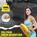 HOZMOZ Ventilated Weight Lifting Gloves, Thick Padded Workout Gym Gloves with Full Palm Protection & Grip & Shock Absorption for Women & Men's Fitness Exercise Training, Medium