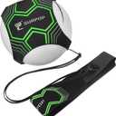 Soccer/Volleyball/Rugby Trainer, Football Kick Throw Solo Practice Training Aid Control Skills Adjustable Waist Belt for Kids Adults (Glow)