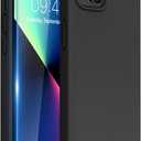 Miracase Designed for iPhone 13 Case, with Tempered Glass Screen Protector, [Soft Anti-Scratch Microfiber Lining], Shockproof Liquid Silicone Rubber Phone Cover Case for 13 6.1 inch, Black