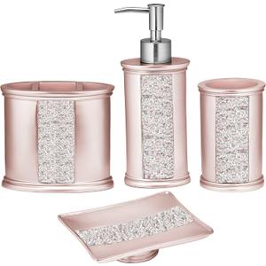 Popular Bath Sinatra Bath Set, 4PC, Rose Gold